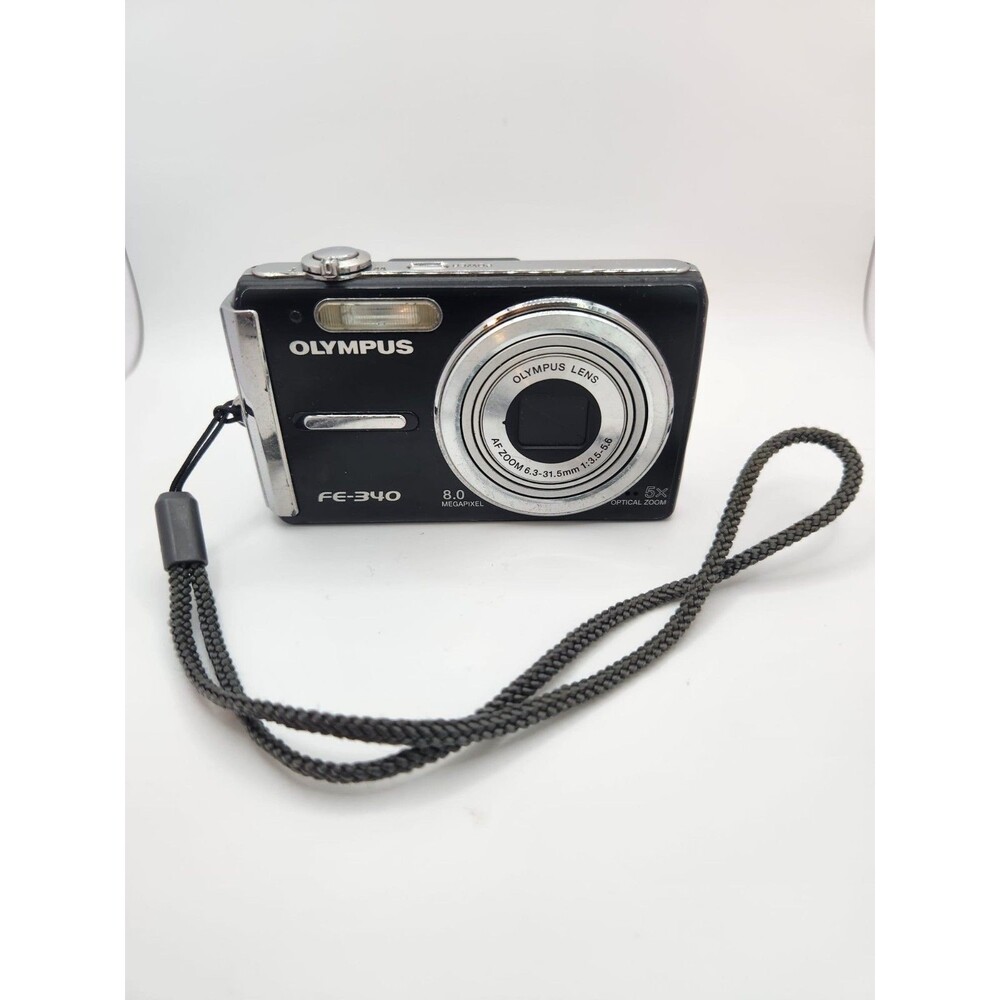 Olympus FE-340 8.0MP Digital Camera – Black (Untested)